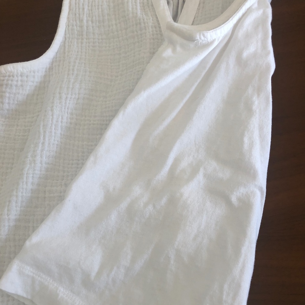 Nwot Splendid White Button Down Split V-Neck Slee… - image 8